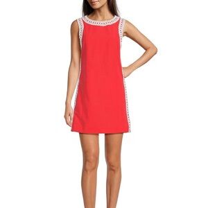 Lilly Pulitzer Sadie Woven Round Neck Sleeveless Lace Shift Romper Size 12